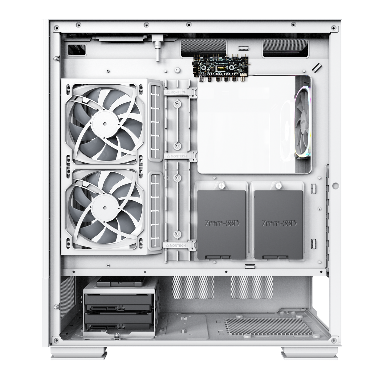 Montech Sky Two White - Midi-tower, E-ATX, 4x ARGB PWM fans