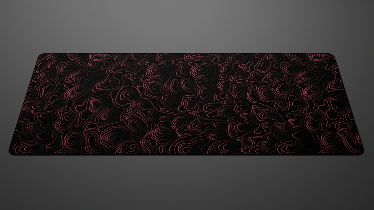 Mighty Setup - Evil Topographic Red Musemåtte 90*40 cm