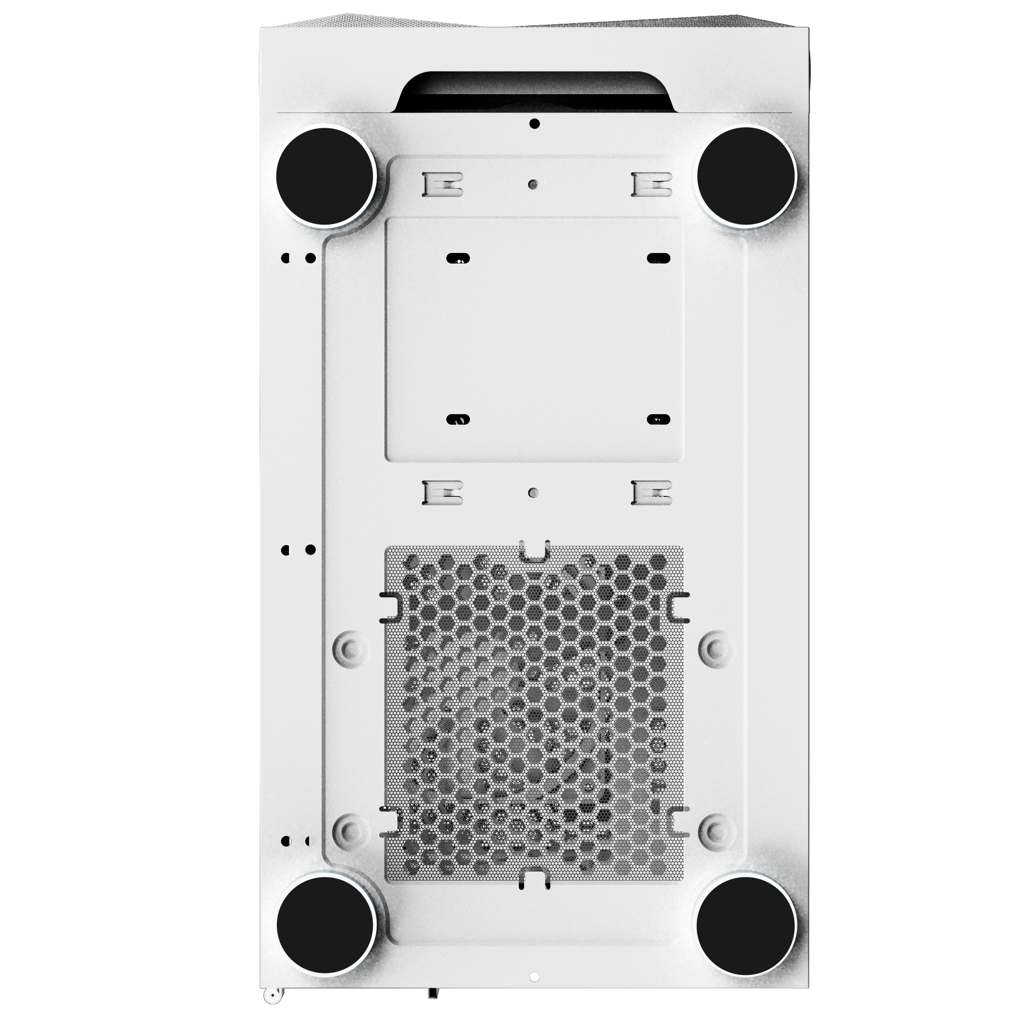 Montech X3 Mesh White - 3x 140mm static RGB fans + 3x 120mm static RGB fans, Side Swivel Tempered Glass