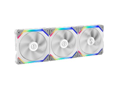 Lian Li UNI FAN SL120 RGB PWM Fans, 3 Pack, Hvid - 120 mm Lian Li