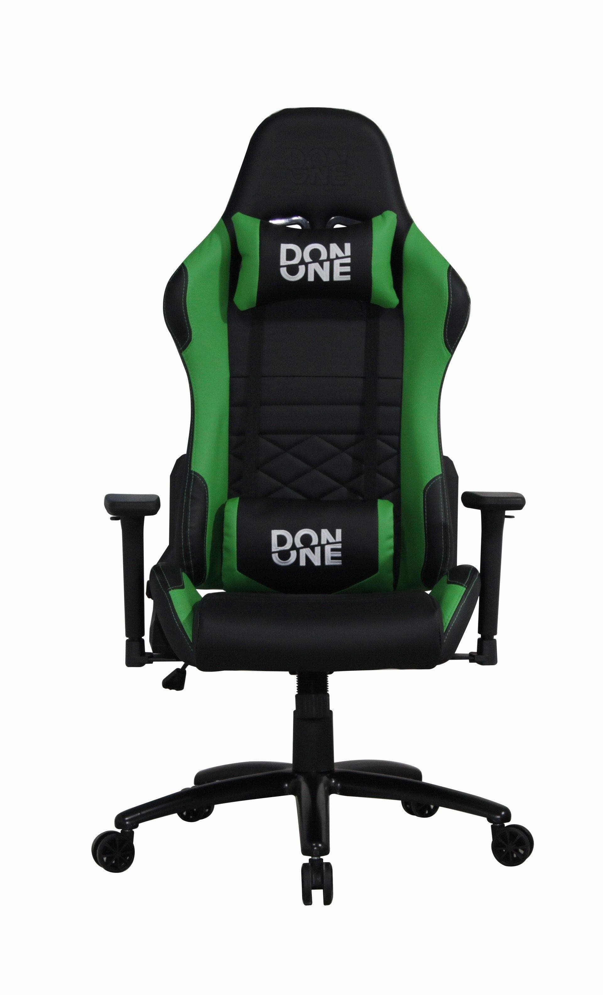 Don One - GC300 Gamer stol Sort/Grøn - PU Læder - Op til 120 KG DON ONE