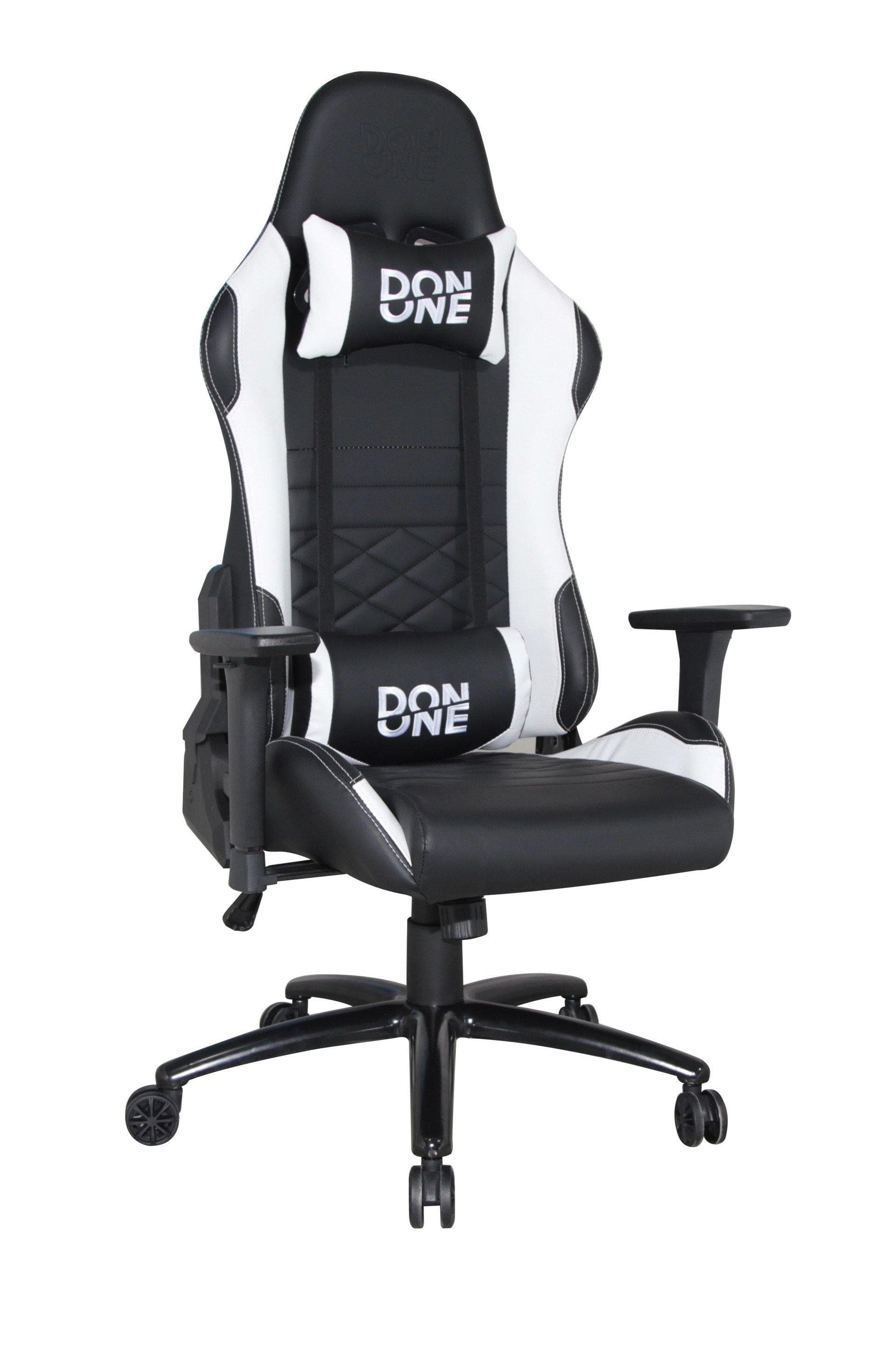 DON ONE -GC300 Gaming stol - Sort/Hvid PS5 Farver - PU Læder - Op til 120 KG DON ONE