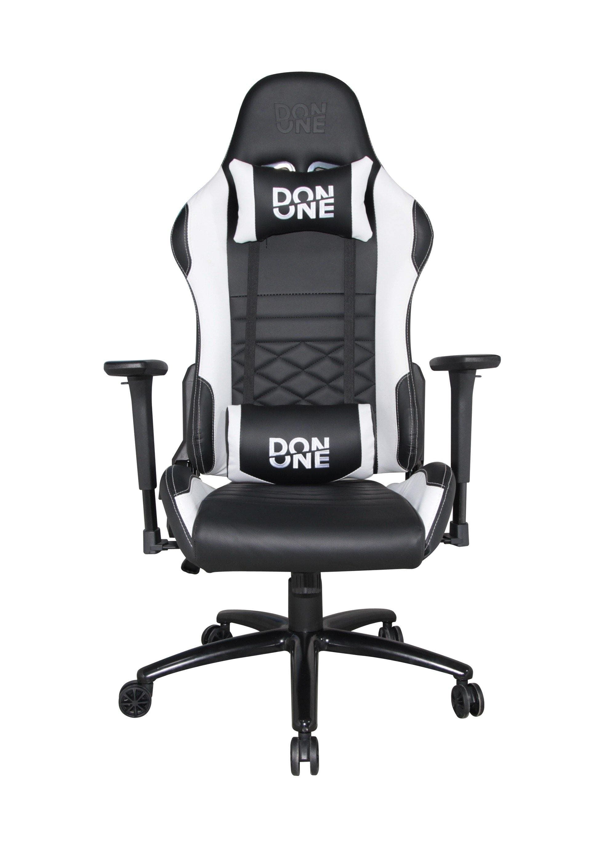 DON ONE -GC300 Gaming stol - Sort/Hvid PS5 Farver - PU Læder - Op til 120 KG DON ONE