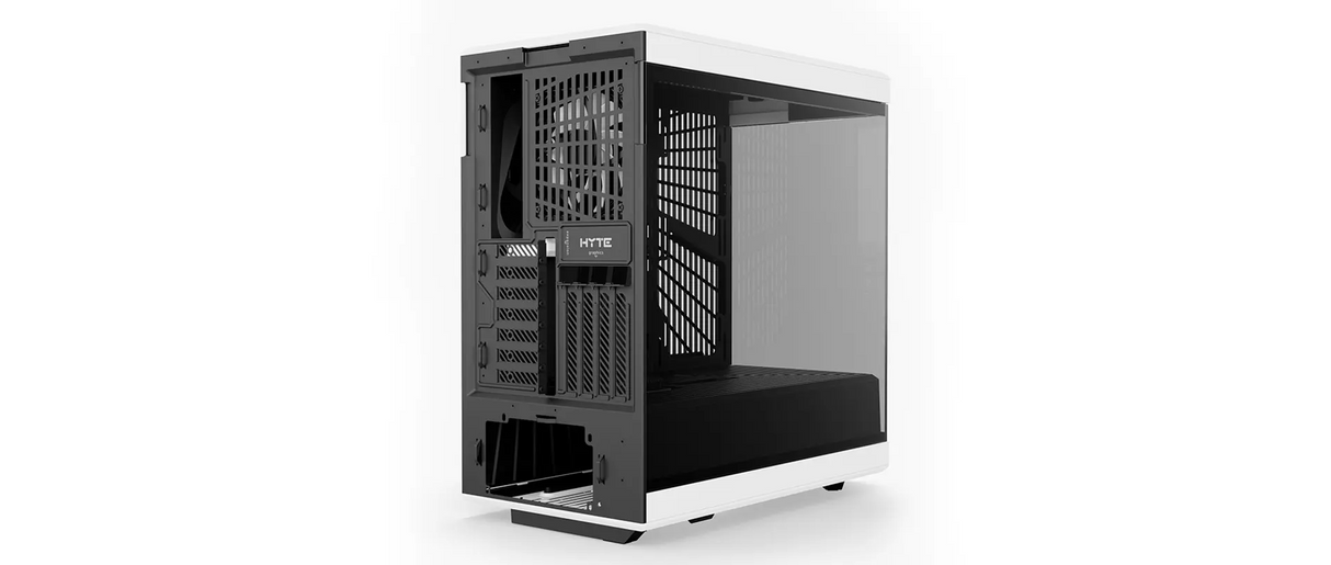 HYTE Y40 Black/White Miditower - Panoramic Glass Veil, included PCIe 4.0 riser cable, 2 included fans HYTE