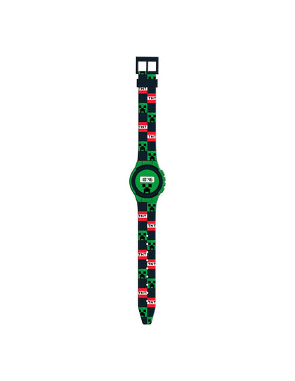 Minecraft digital armbandsklocka med creeper och TNT