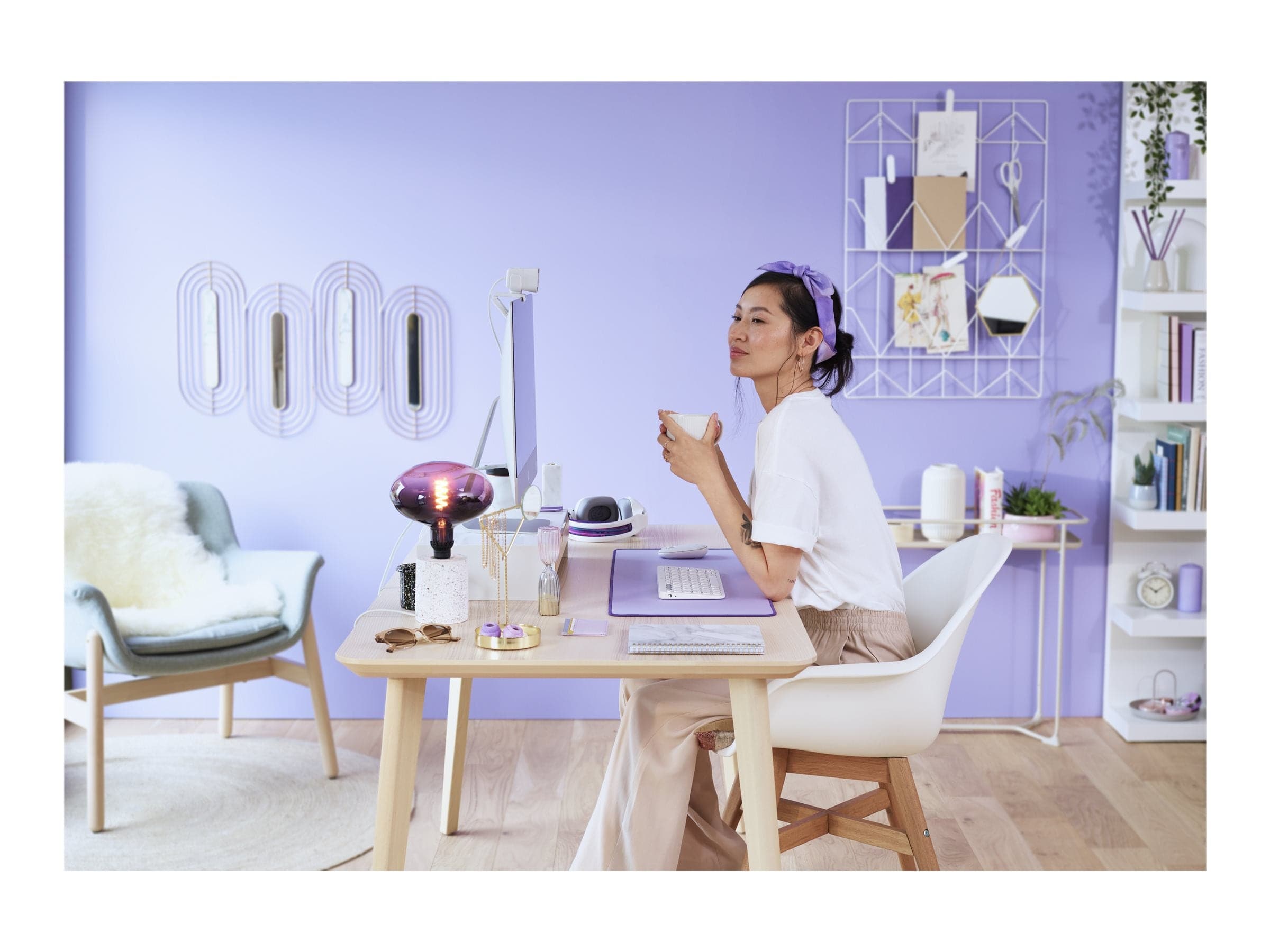 Logitech Desk Mat Studio Series Musemåtte - Lavendel Logitech