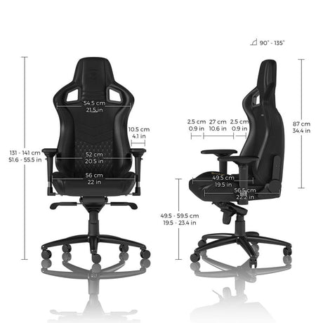 noblechairs EPIC Real Leather Black/Black noblechairs