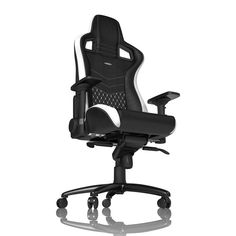 noblechairs EPIC Real Leather Sort/Hvid/Rød noblechairs