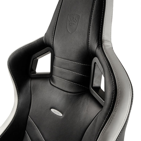 noblechairs EPIC Real Leather Sort/Hvid/Rød noblechairs