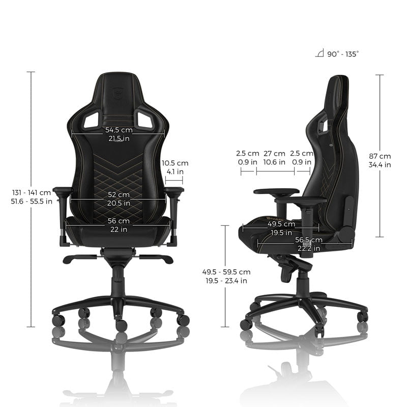 noblechairs EPIC Sort/Guld noblechairs