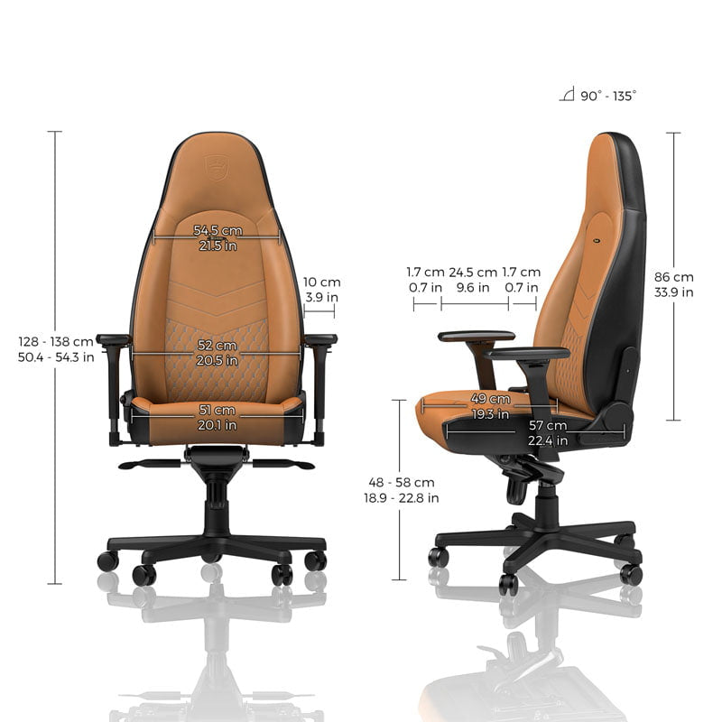 noblechairs ICON Real Leather Cognac/Black noblechairs