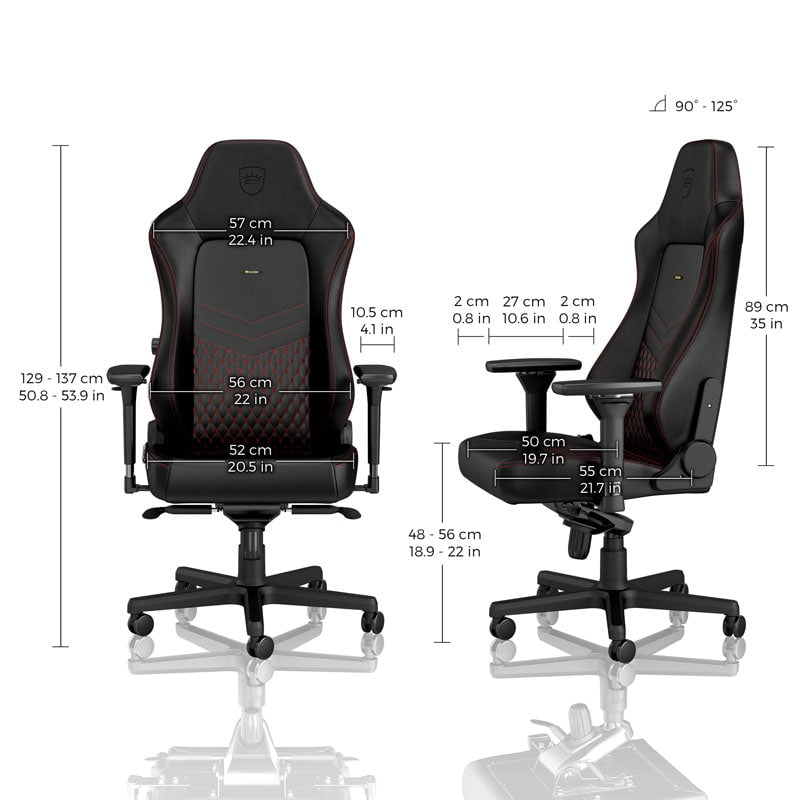 noblechairs HERO Real Leather Black/Red noblechairs