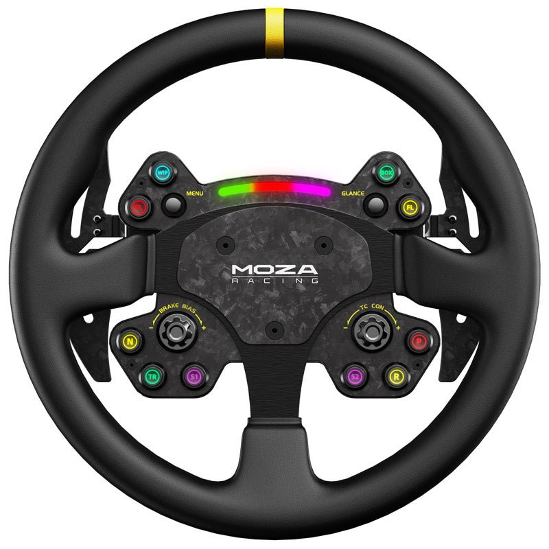 MOZA RS V2 Steering Wheel, Round - Læder(33 cm)