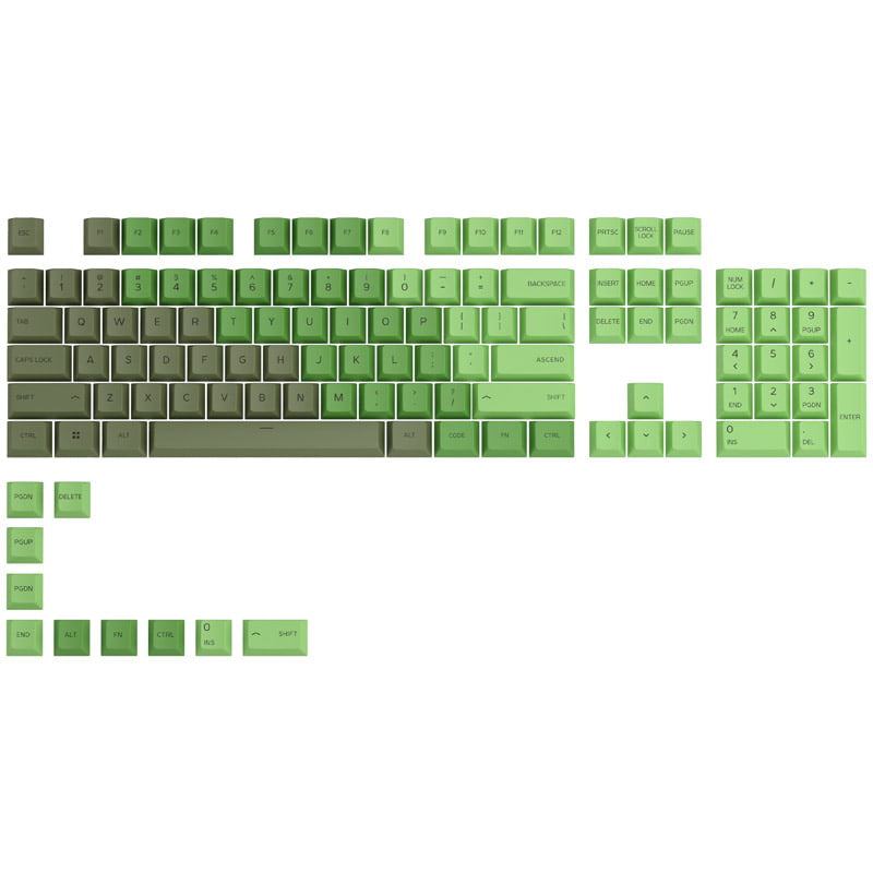 Glorious GPBT Keycaps - 114 PBT Caps, ANSI, US Layout, Olive Glorious