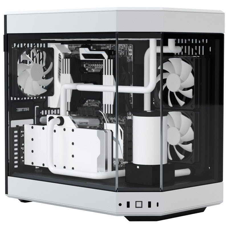 Hyte Y60 Midi Tower - Black/White, PCI-e 4.0, Panoramic Glass View HYTE
