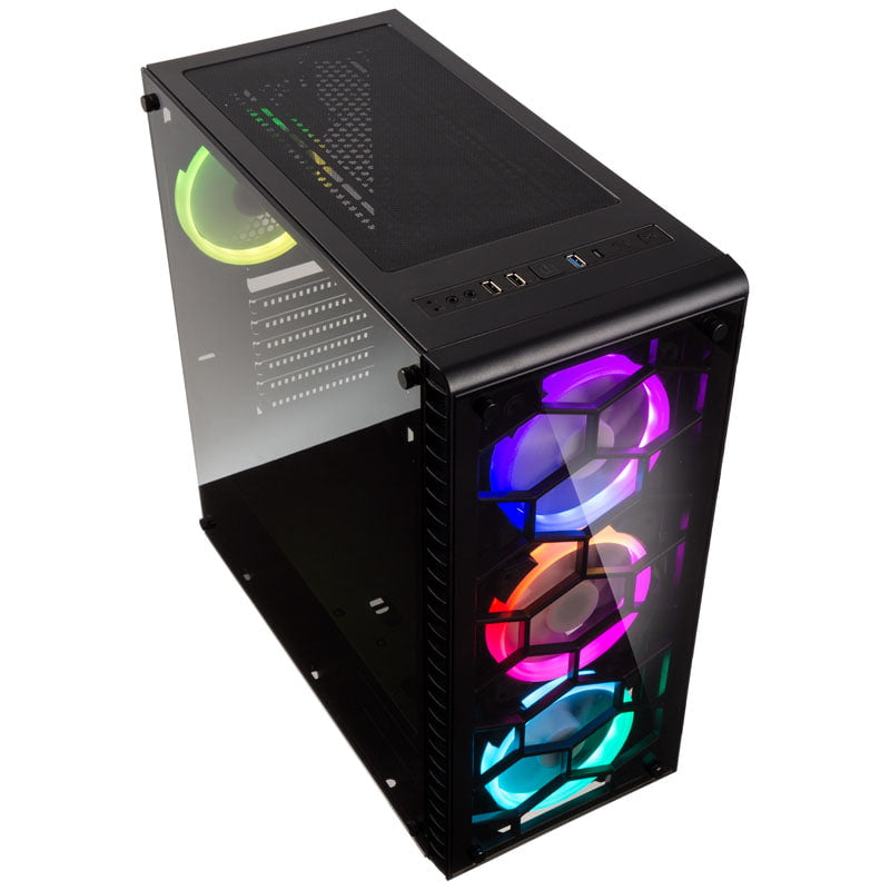 Kolink Observatory RGB Midi-Tower, Tempered Glass - Black Window Kolink