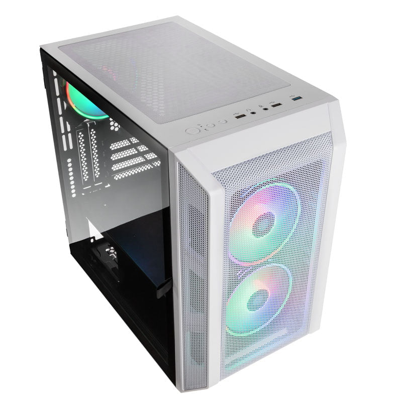 Kolink Citadel Mesh RGB Micro-ATX Case - White Kolink
