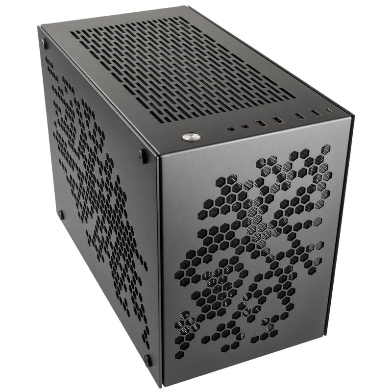 Kolink Rocket Heavy Vented Edition Aluminium Mini-ITX Case-Gunmetal Grey Kolink