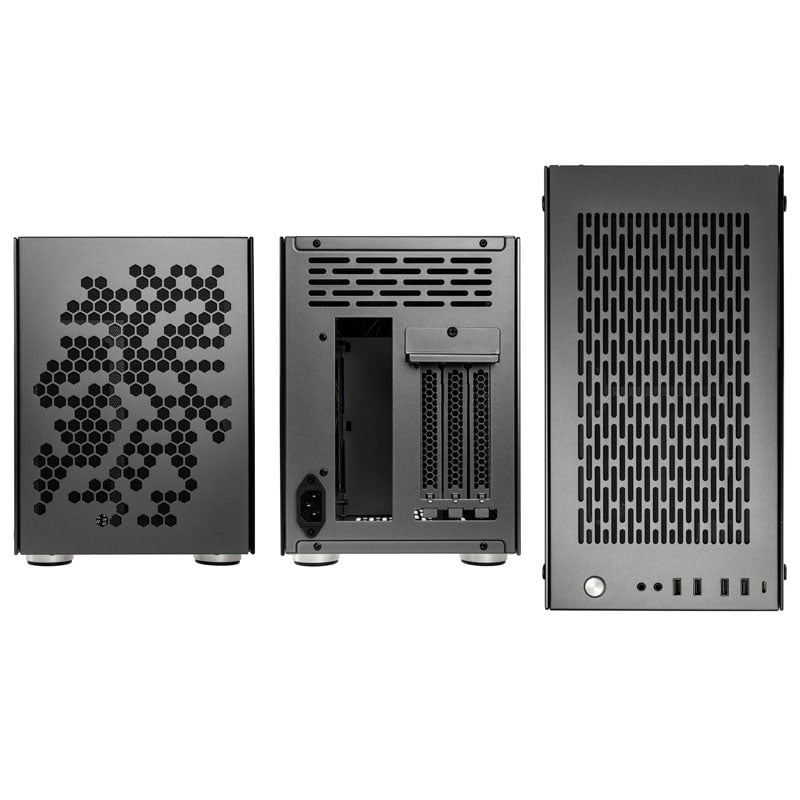 Kolink Rocket Heavy Vented Edition Aluminium Mini-ITX Case-Gunmetal Grey Kolink