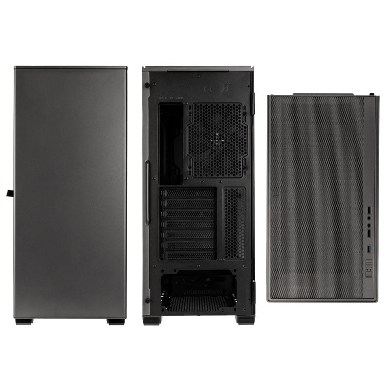 Kolink Stronghold Barricade Midi Tower Case - Gunmetal Grey Kolink