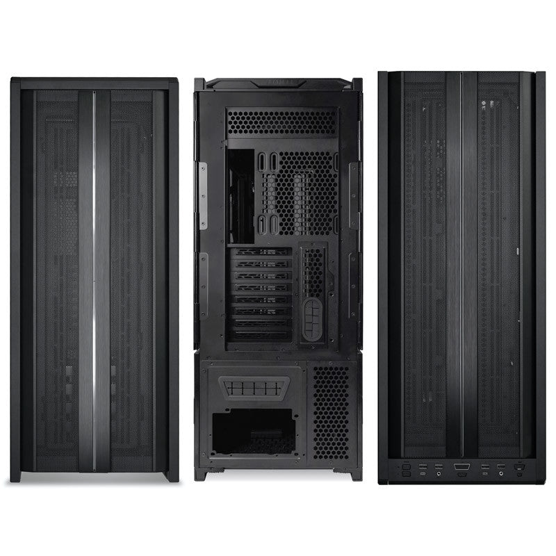 Lian Li V3000 Plus - full tower, up to 3x 480mm radiators, 2x pump-reservoir combo mounting options, supports 2x systems