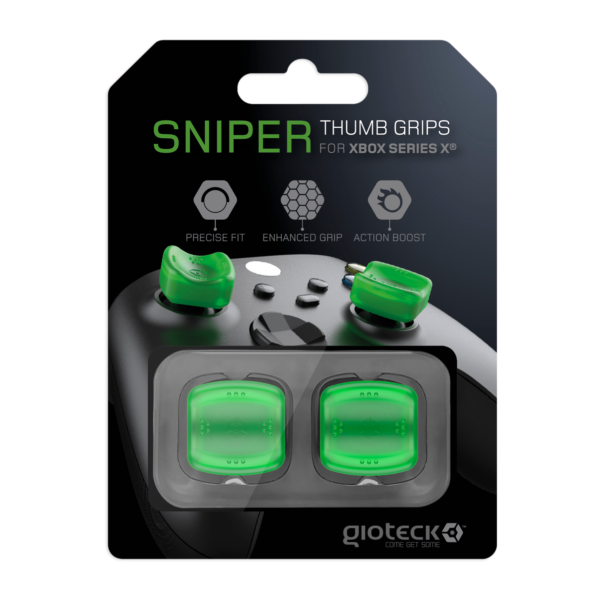 Gioteck Sniper Thumb Grips (Translucent Green)