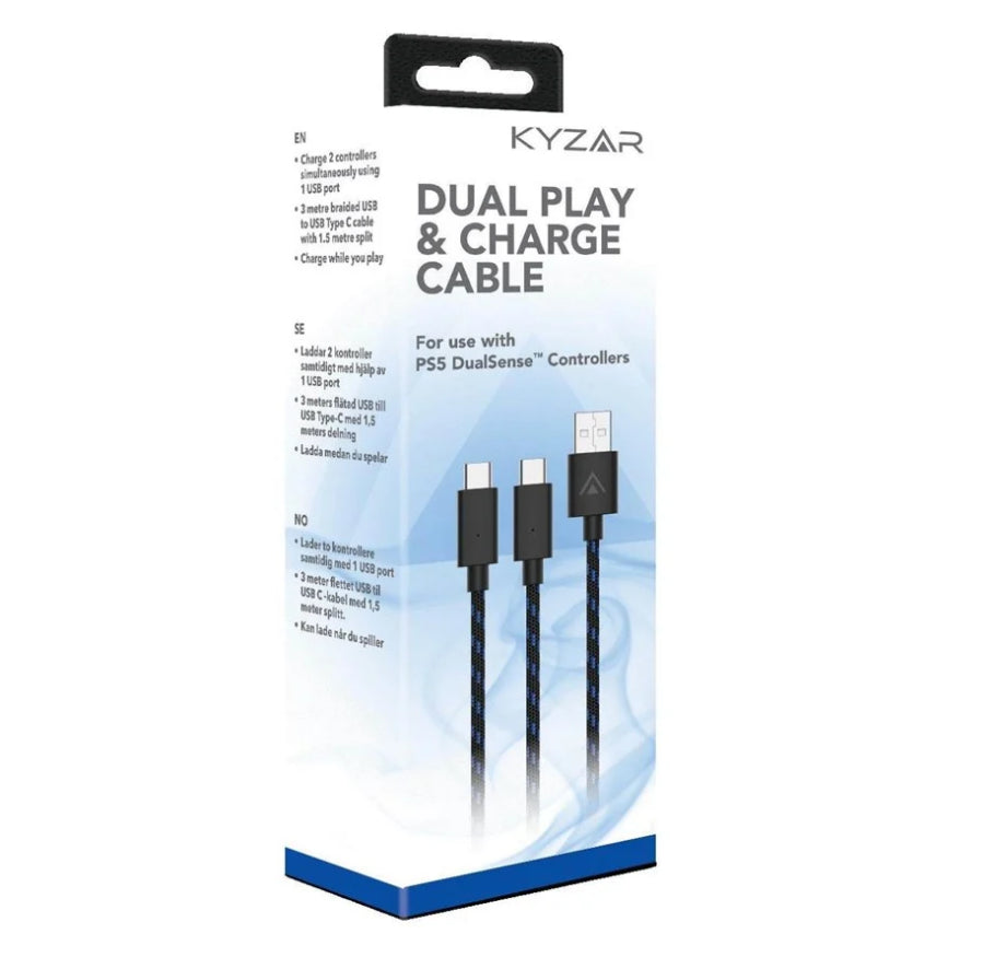 Kyzar Play and charge cable for PS5 Kyzar
