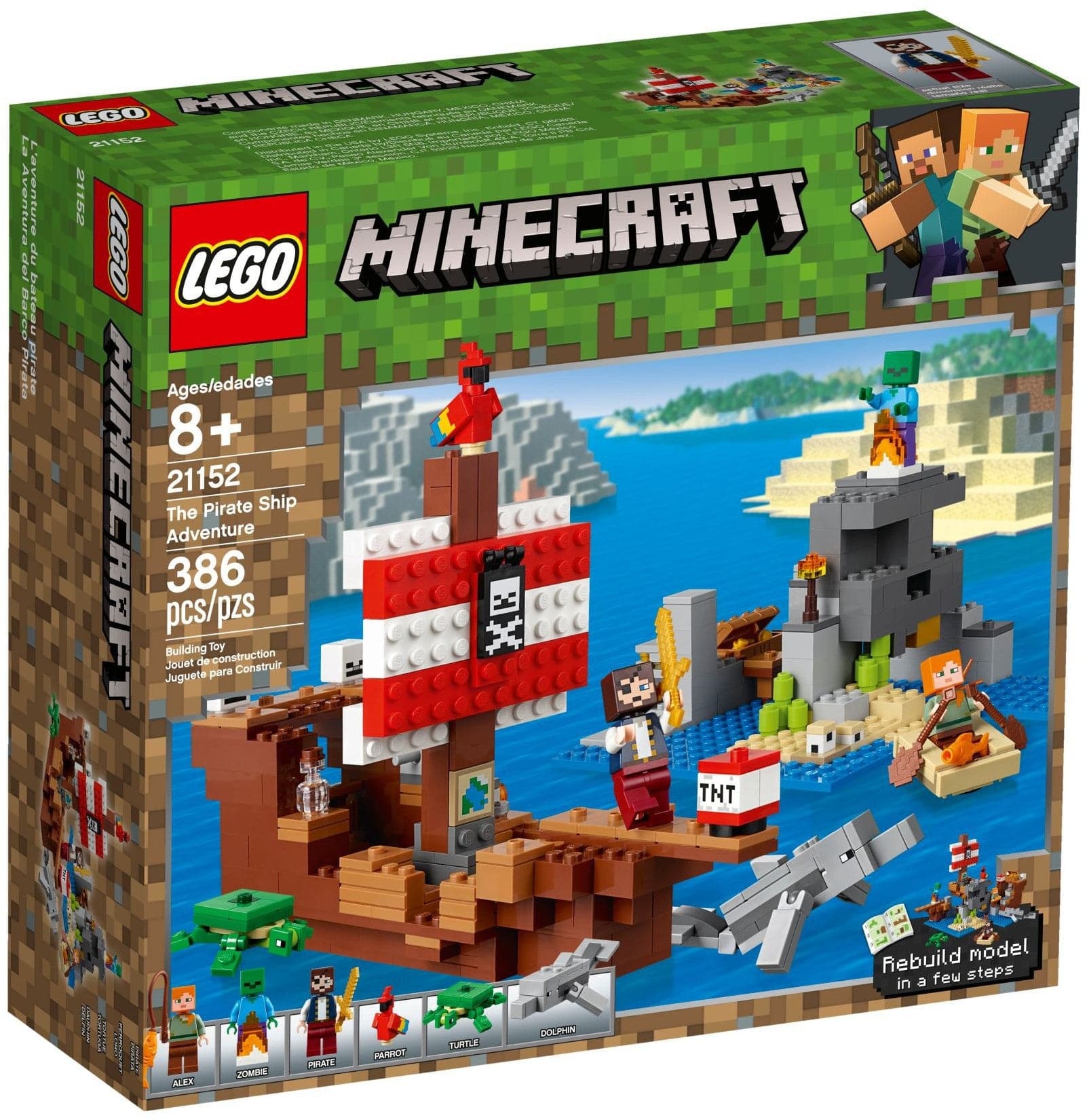 LEGO Minecraft - Piratskibseventyret (21152) Lego