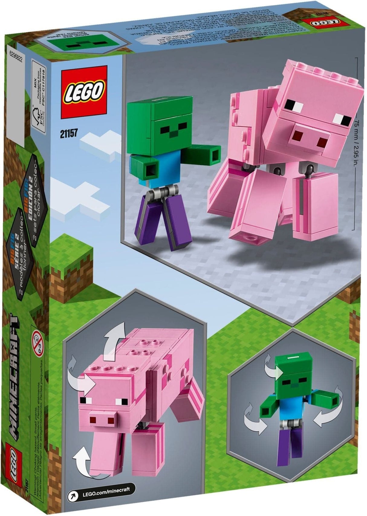 LEGO Minecraft - Stor Grisefigur med Zombieunge (21157) Lego