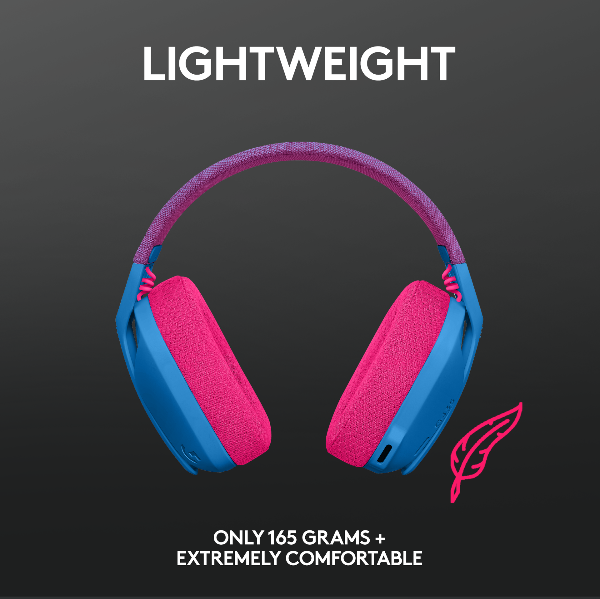 Logitech - G435 Lightspeed Wireless Gaming Headset - Blue Logitech
