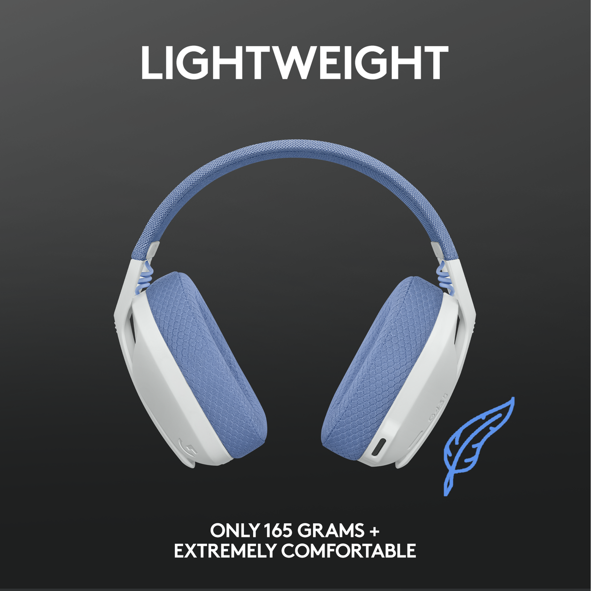 Logitech - G435 Lightspeed Wireless Gaming Headset - White Logitech