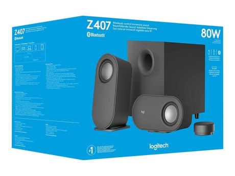 Logitech - Z407 Computer Højttalere Med Subwoofer Og Bluetooth Tilslutning - Graphite Logitech