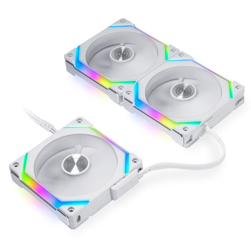 Lian Li UNI FAN SL V2 120 RGB PWM Fan 3 Pack, White - 120 mm, 28mm frame Lian Li