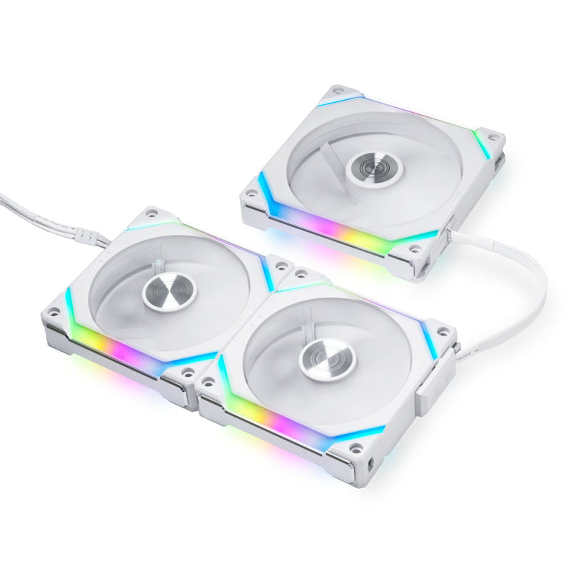 Lian Li UNI FAN SL V2 120 RGB PWM Fan 3 Pack, White - 120 mm, 28mm frame Lian Li