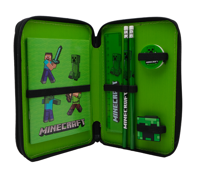 Minecraft - Filled Dubble Decker Pencil Case