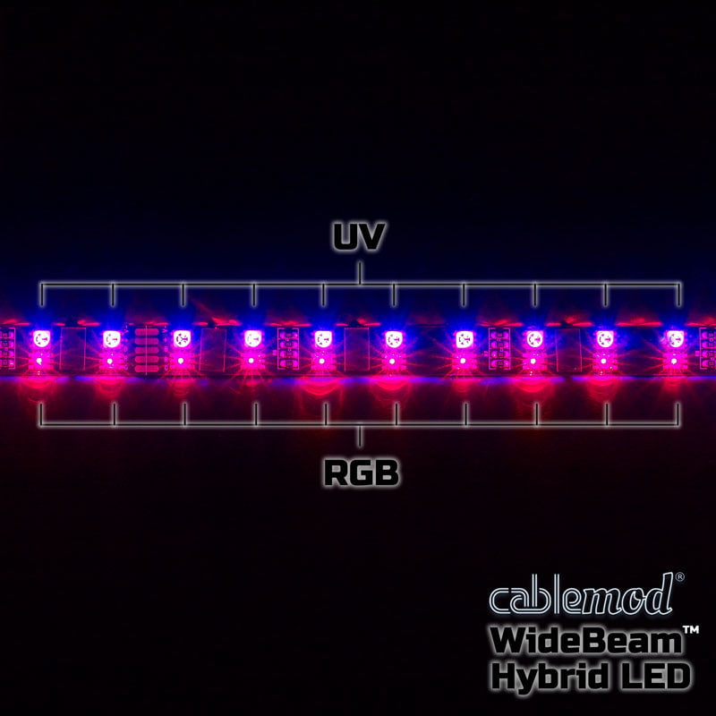 CableMod WideBeam Hybrid LED Kit 60cm - RGB/UV CableMod