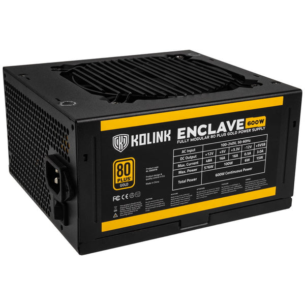 Kolink Enclave 80 PLUS Gold PSU, modular - 600 Watt Kolink
