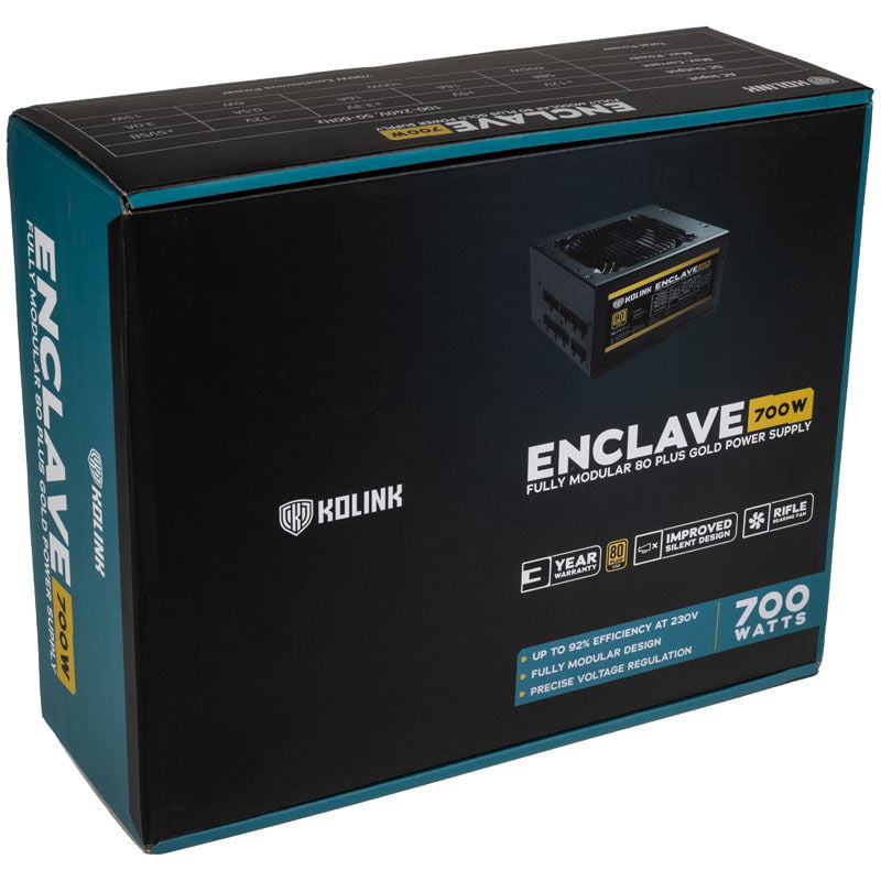 Kolink Enclave 80 PLUS Gold PSU, modular - 700 Watt Kolink