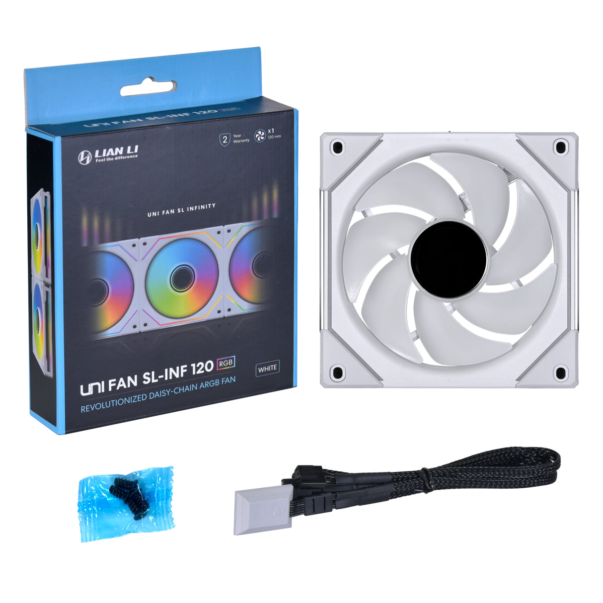 Lian li UNI FAN SL Infinity PWM Hvid - 120mm - Infinity RGB - Single Pack Lian Li