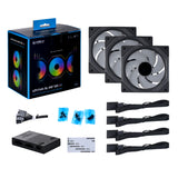 Lian li UNI FAN SL Infinity PWM Sort 3 pack - 120mm - Infinity RGB - Controller inkluderet Lian Li