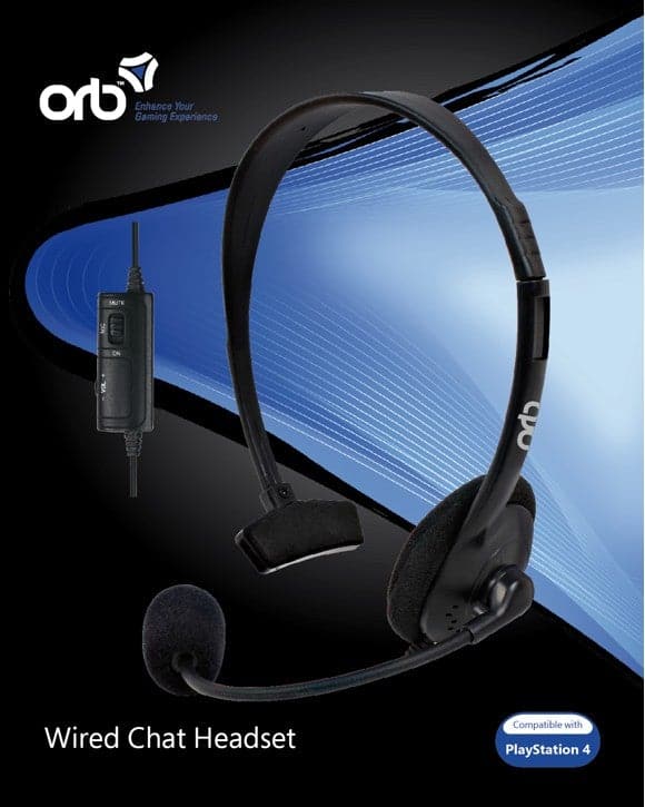 Playstation 4 - Kablet Chat Headset (ORB) - Fri fragt over 899,- hos