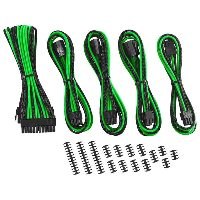 CableMod Classic ModMesh Cable Extension Kit - 8+6 Series - black/light green CableMod