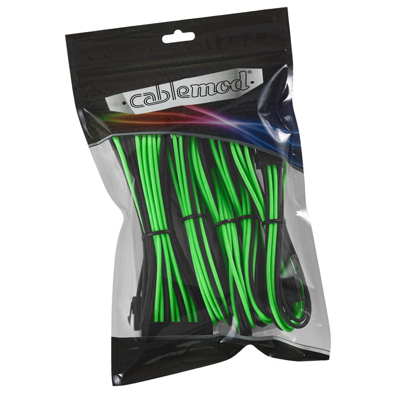 CableMod Classic ModMesh Cable Extension Kit - 8+6 Series - black/light green CableMod