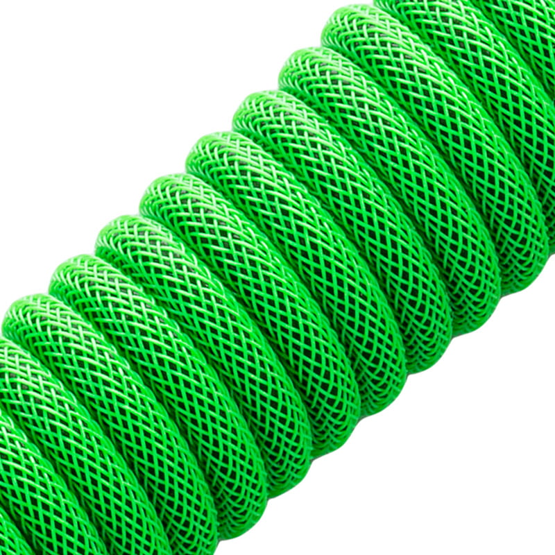 CableMod Pro Coiled Keyboard Cable USB A to USB Type C, Viper Green - 150cm CableMod