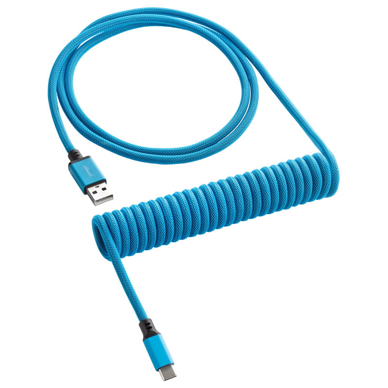 CableMod Classic Coiled Keyboard Cable USB A to USB Type-C, Spectrum Blue - 150 cm CableMod
