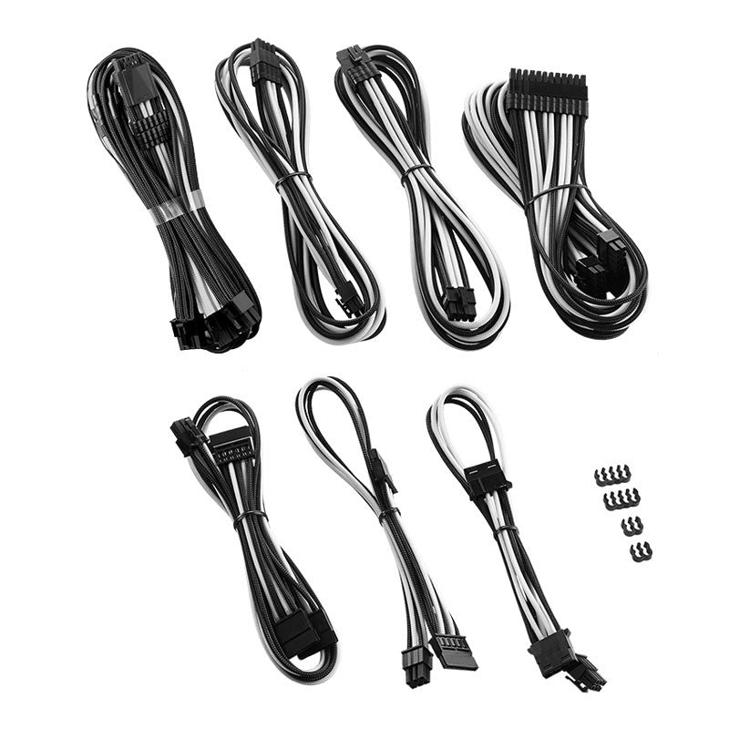 CableMod C-Series Pro ModMesh 12VHPWR Cable Kit for Corsair RM, RMi, RMx (Black Label) - black/white