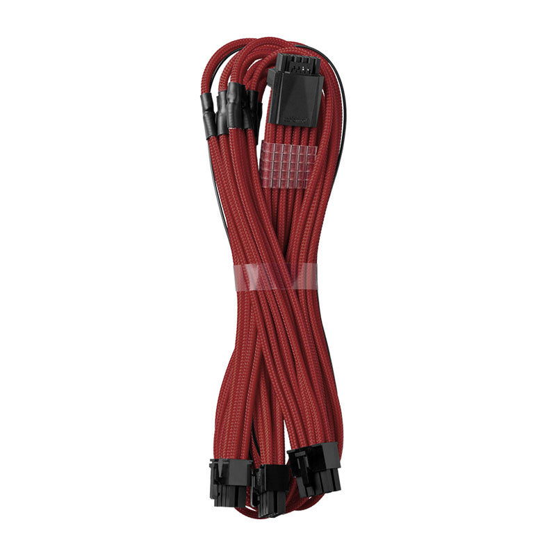 CableMod C-Series Pro ModMesh 12VHPWR to 3x PCI-e Kabel for Corsair - 60cm, dark red